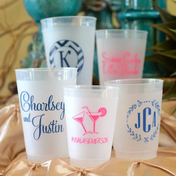 Personalized Clear Frost Flex Cups