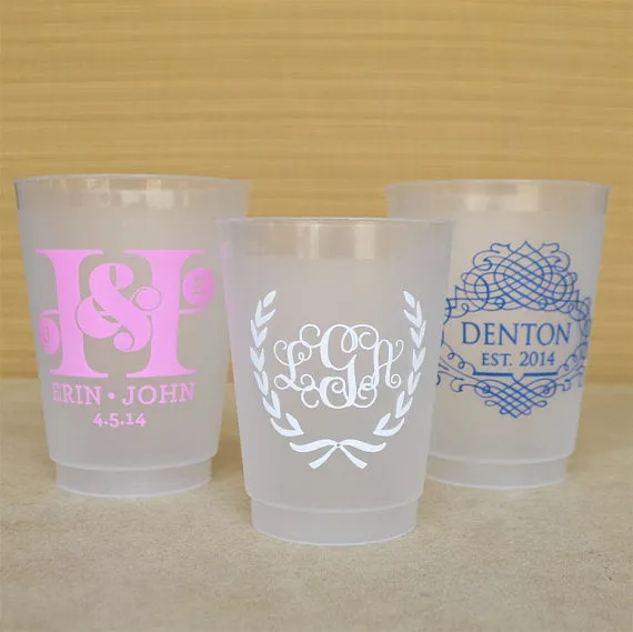 Personalized Clear Frost Flex Cups