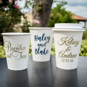 Personalized Couple's Name Paper Cups