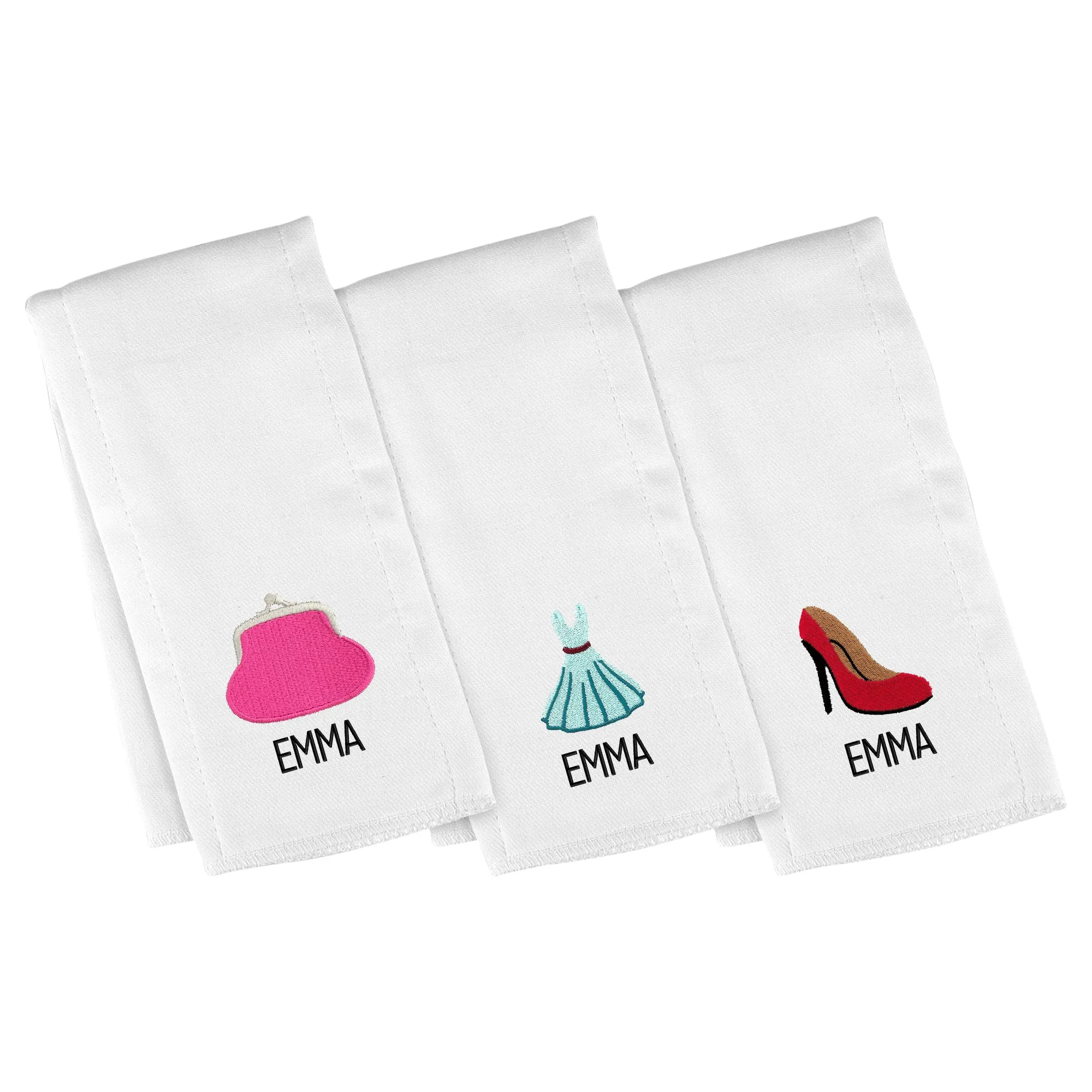 Personalized Emoji Burp Cloth - 3 Pack Shopaholic