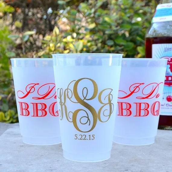 Personalized Monogrammed Frosted Party Cups