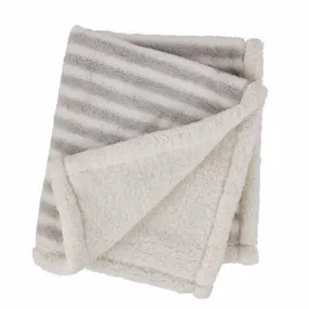 Personalized Striped Faux Fur Blanket