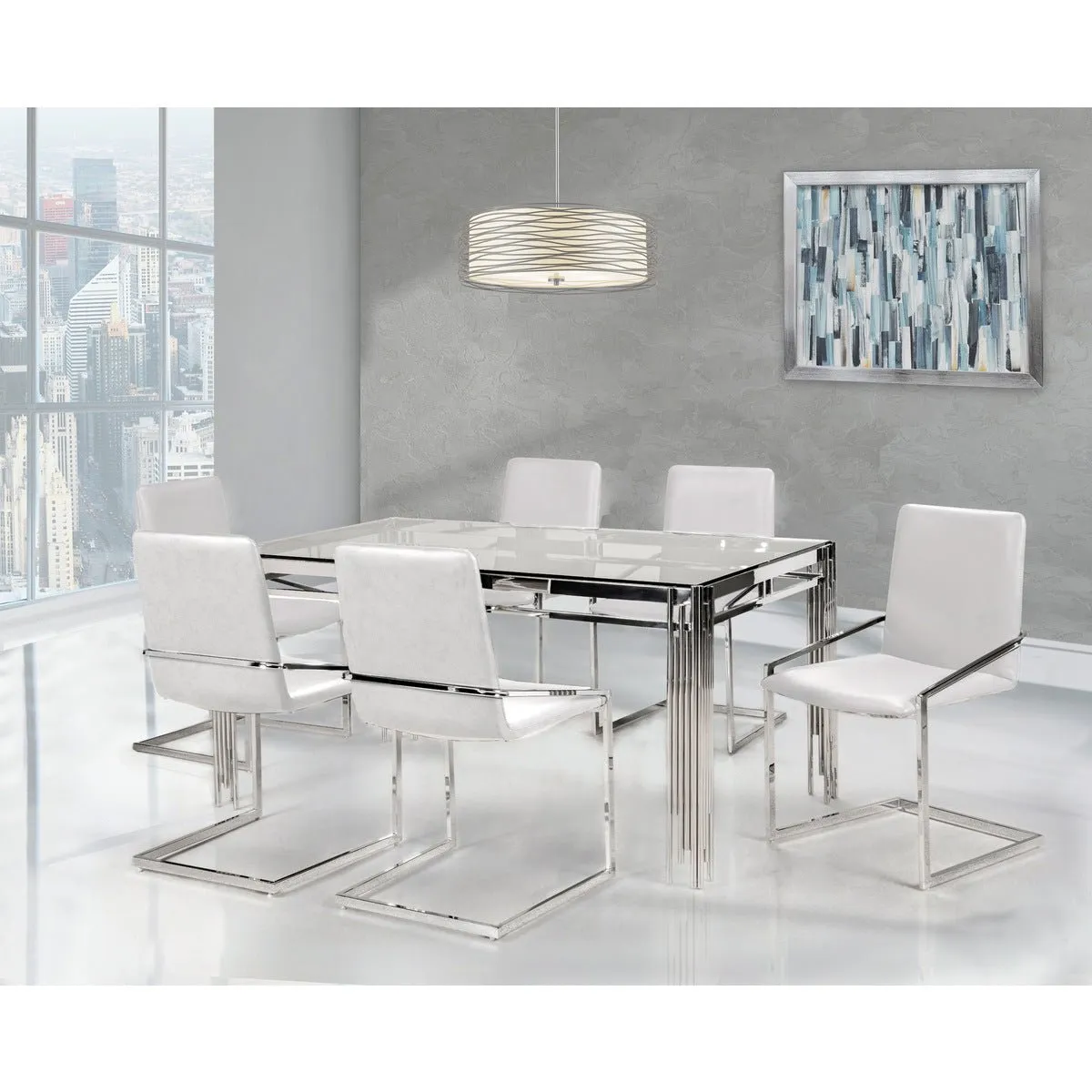 Porfirio Dining Table with Glass Top