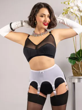 Pull On Suspender Belt White: Ltd Ed