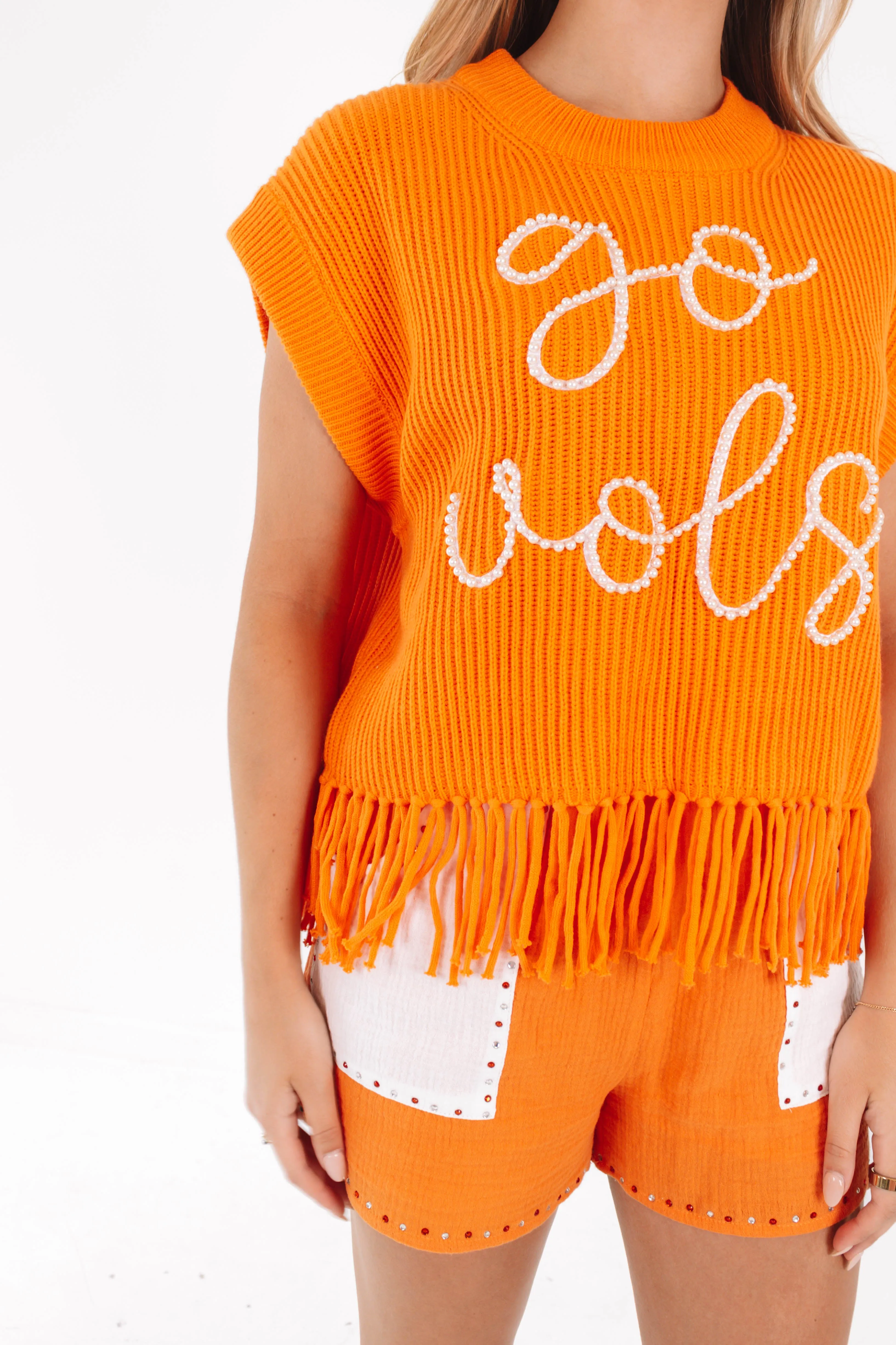 Queen Of Sparkles Sweater Vest - Go Vols