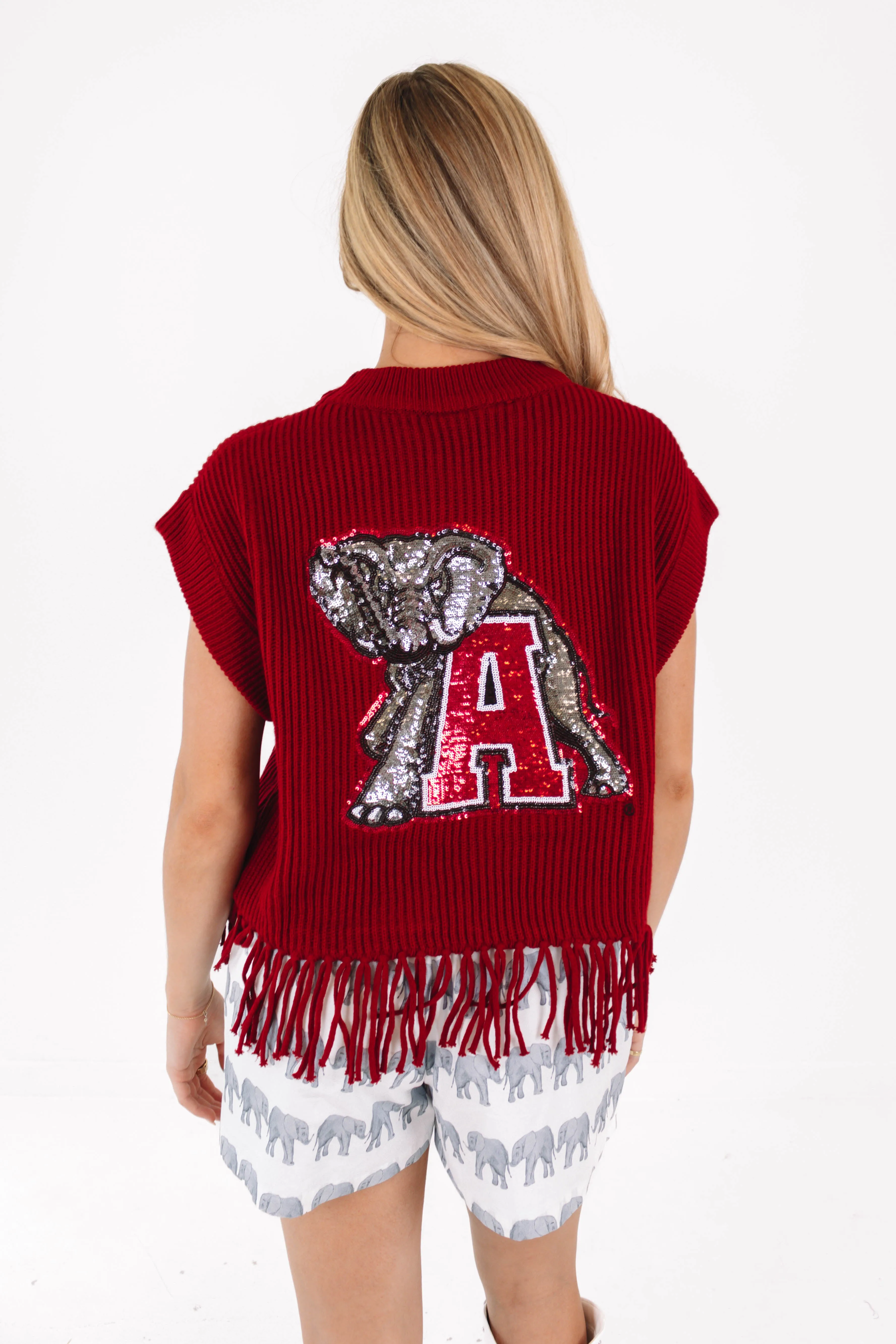 Queen Of Sparkles Sweater Vest - Roll Tide