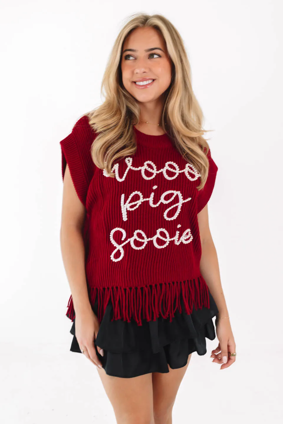 Queen Of Sparkles Sweater Vest - Woo Pig Sooie