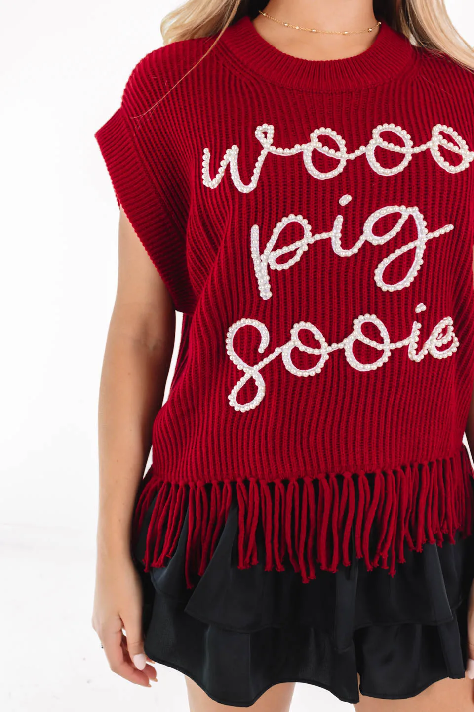 Queen Of Sparkles Sweater Vest - Woo Pig Sooie