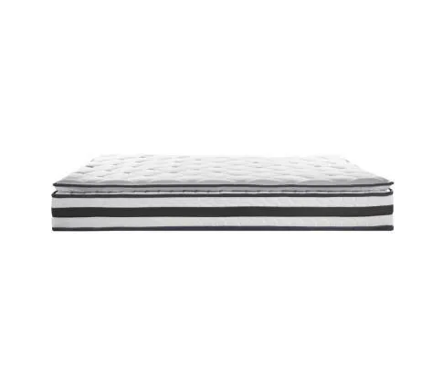 Queen Package | Agnes Bed Charcoal & Normay Pillow Top Mattress (Medium Firm)