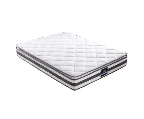 Queen Package | Agnes Bed Charcoal & Normay Pillow Top Mattress (Medium Firm)