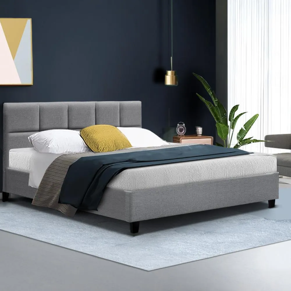 Queen Package | Bondi Bed Grey & Normay Pillow Top Mattress (Medium Firm)