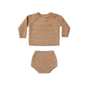 Quincy Mae Baby & Toddler Mira Heathered Apricot Knit SET