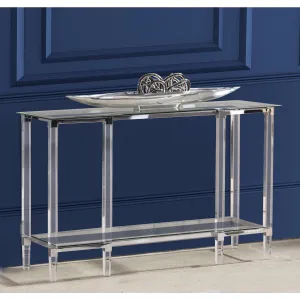 Rectangular Sofa Table with Acrylic Legs