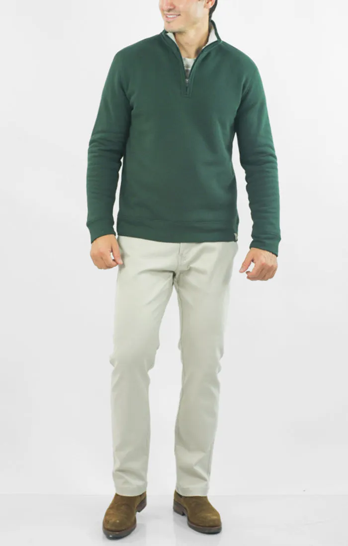 Recycled Jacquard Sherpa Lined Quarter Zip Pullover