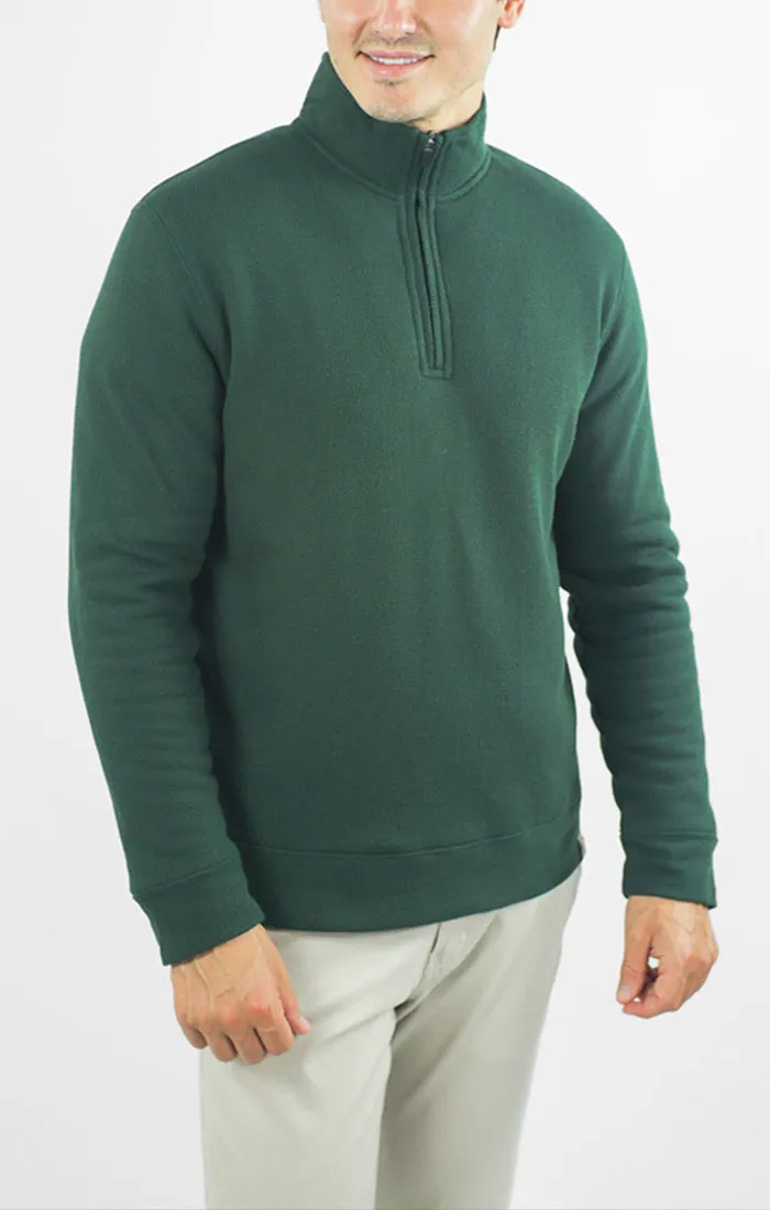 Recycled Jacquard Sherpa Lined Quarter Zip Pullover