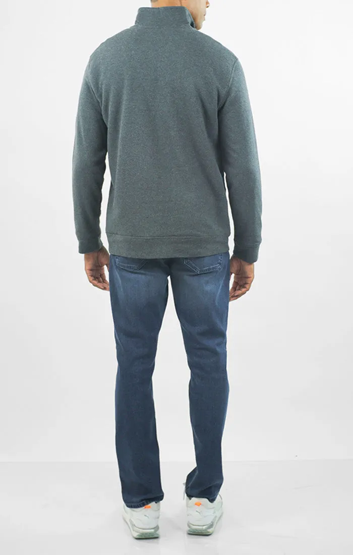 Recycled Jacquard Sherpa Lined Quarter Zip Pullover