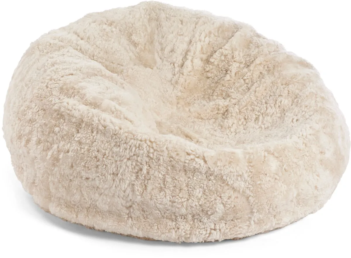 Round Sheepskin Bean Bag | Short Wool | Medium | Large