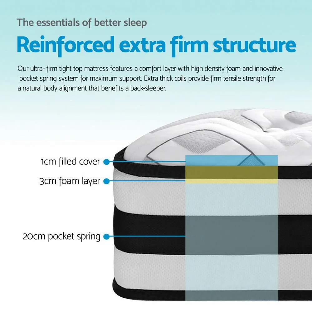 Rumba Tight Top Pocket Spring Mattress 24cm Thick - Double