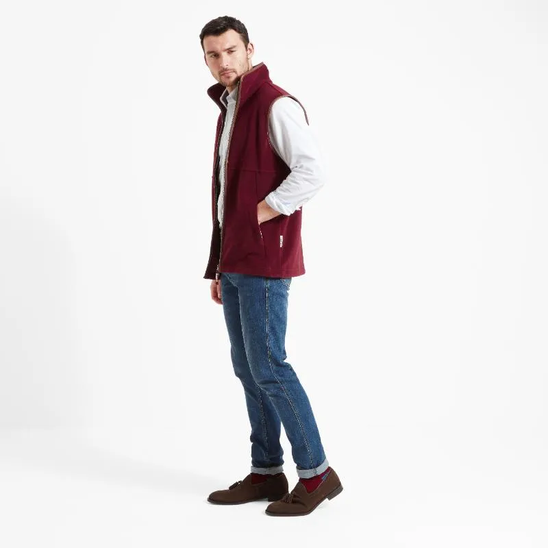 Schoffel Oakham Fleece Gilet - Claret