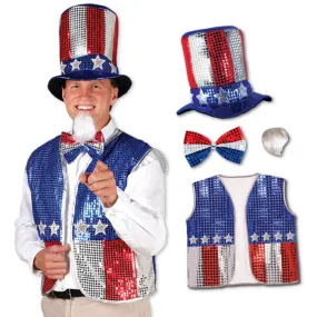 Sequined Uncle Sam Set Each