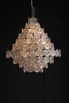 Showstopping Multi-Layer Glass Chandelier