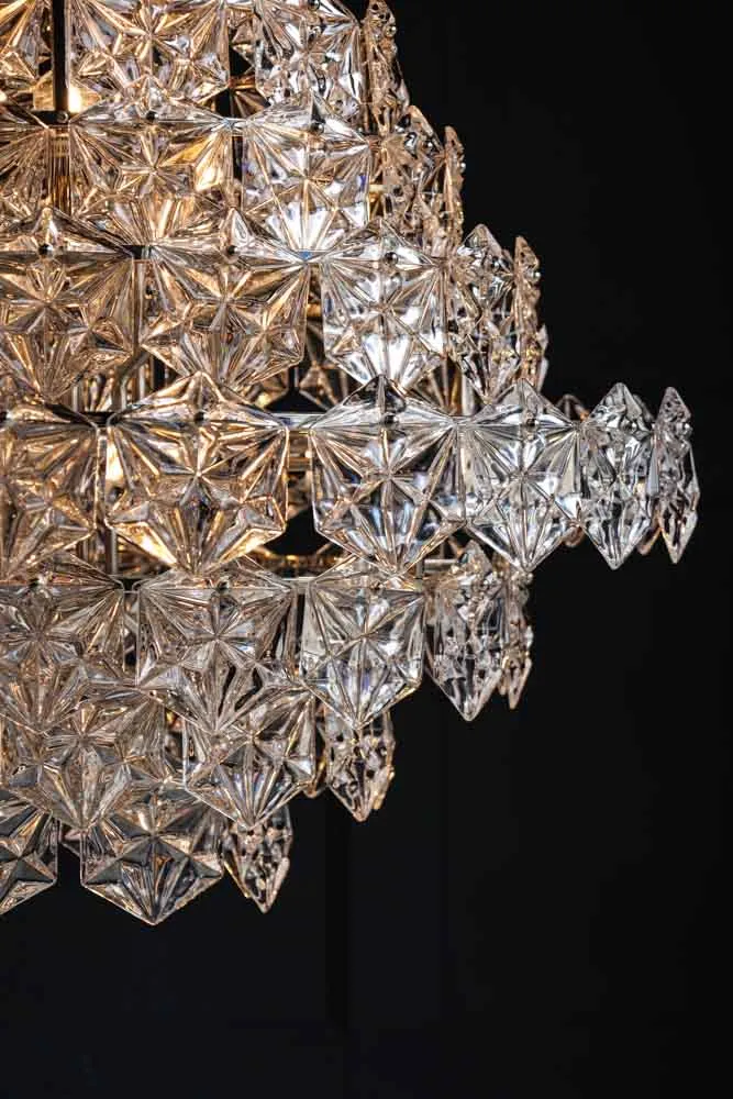 Showstopping Multi-Layer Glass Chandelier