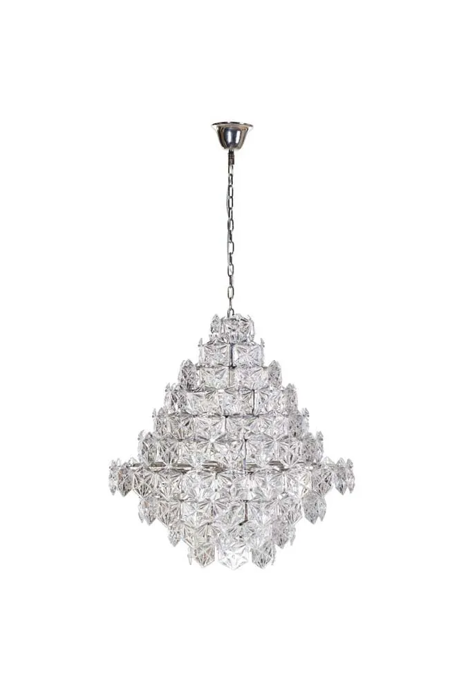 Showstopping Multi-Layer Glass Chandelier