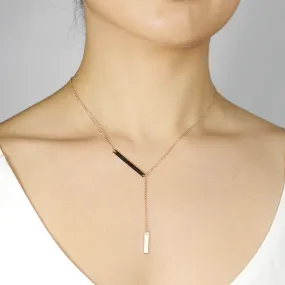 Side bar Y Necklace