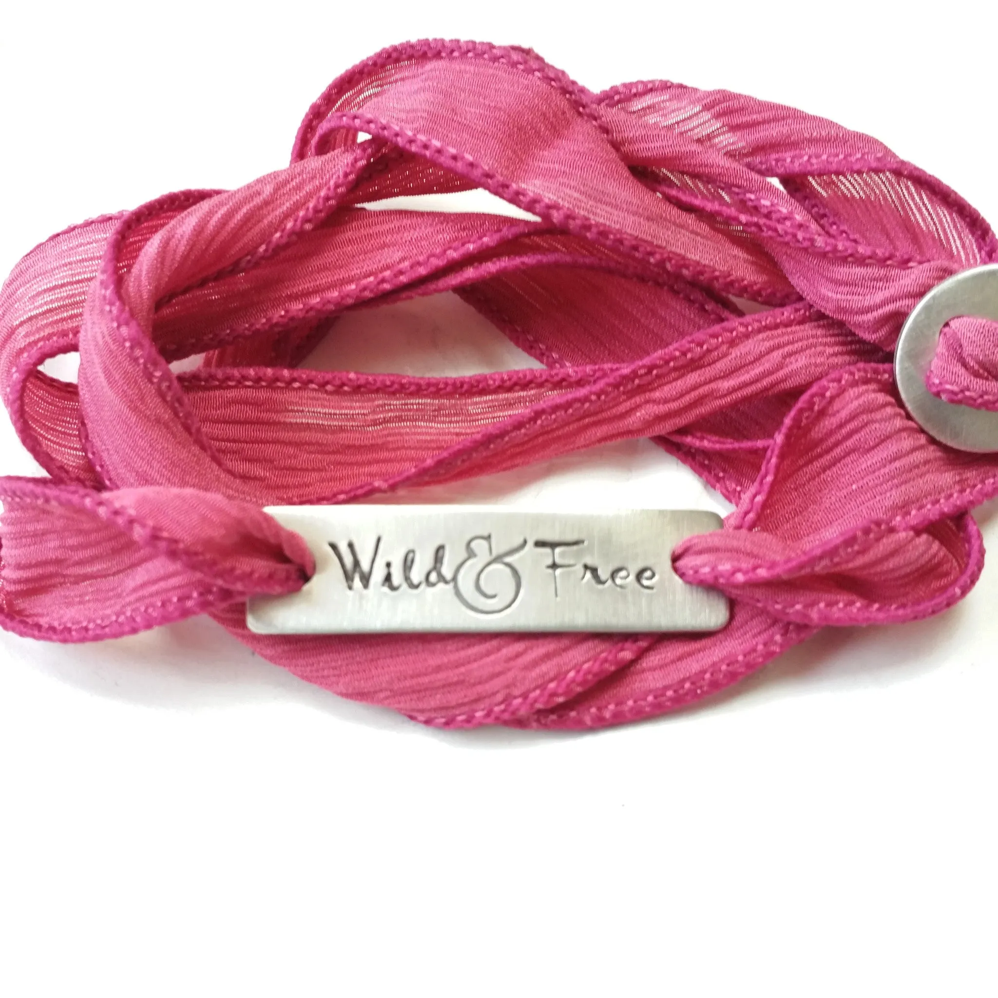 Silk Ribbon Wrap Bracelet | Exclusive Slide Clasp | Wild and Free