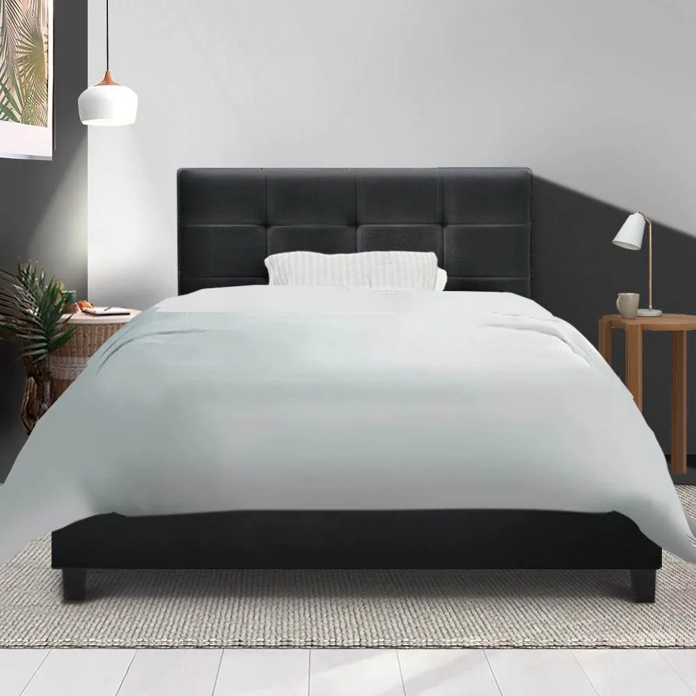 Single Package | Agnes Bed Charcoal & Normay Pillow Top Mattress (Medium Firm)