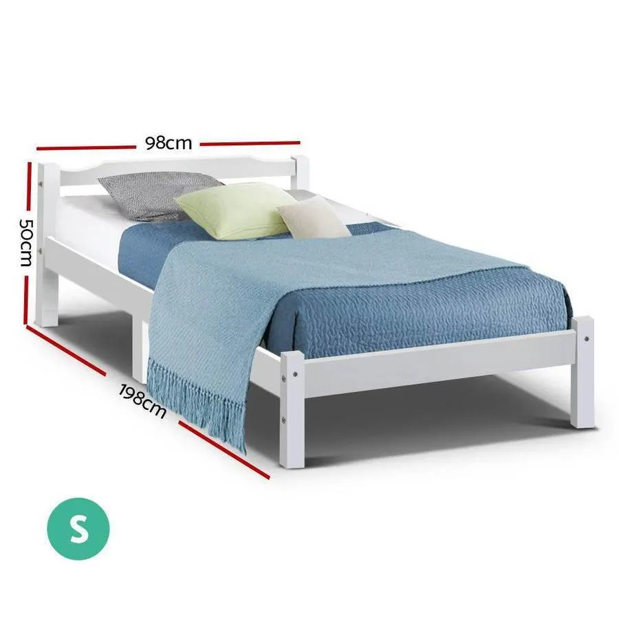 Single Package | Gibson Wooden Bed & Bonita Pillow Top Mattress (Medium Firm)