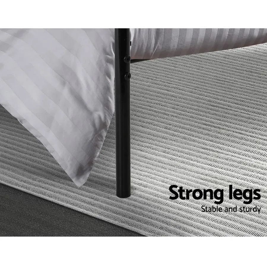 Single Package | Wategos Metal Bed & Bonita Pillow Top Mattress (Medium Firm)