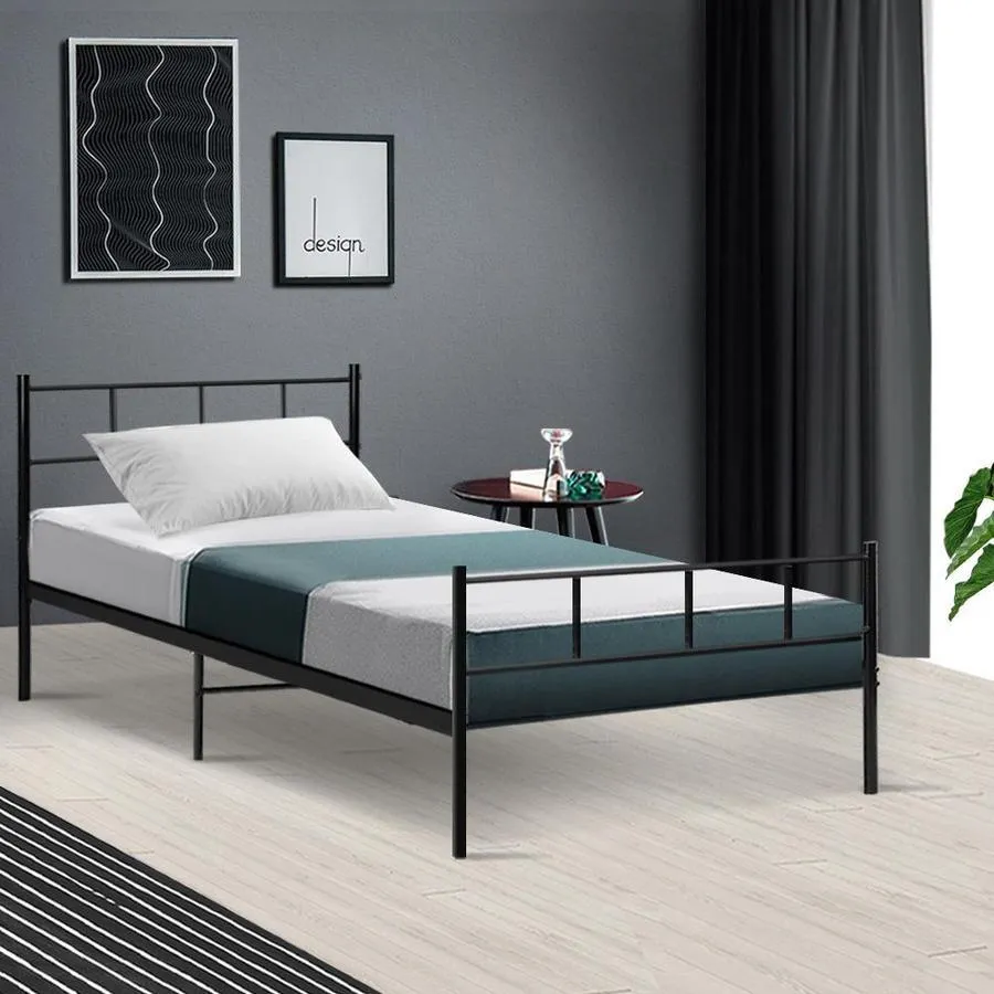 Single Package | Wategos Metal Bed & Bonita Pillow Top Mattress (Medium Firm)