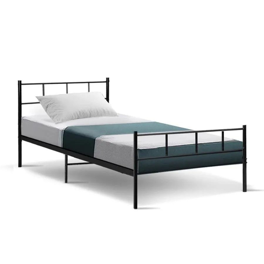 Single Package | Wategos Metal Bed & Bonita Pillow Top Mattress (Medium Firm)