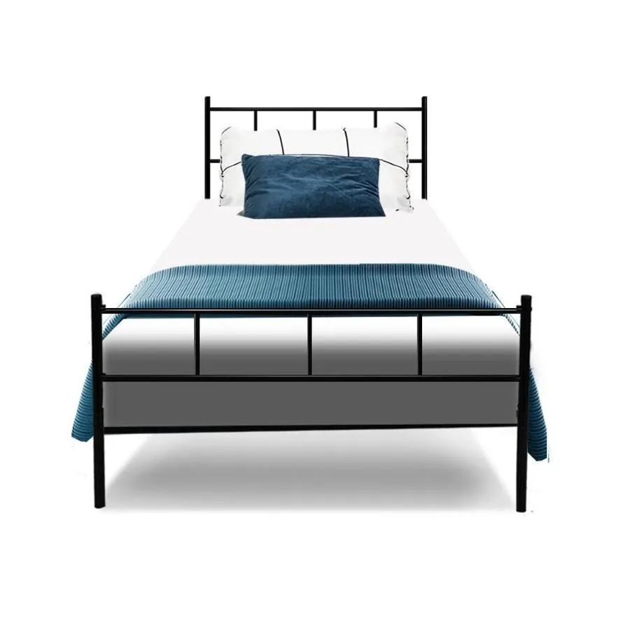 Single Package | Wategos Metal Bed & Bonita Pillow Top Mattress (Medium Firm)