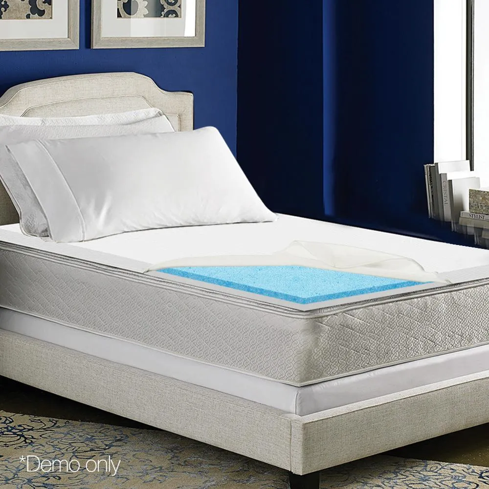 Single Size Dual Layer Cool Gel Memory Foam Topper