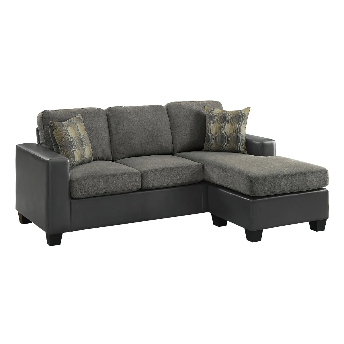 Slater Grey Reversible Sofa Chaise