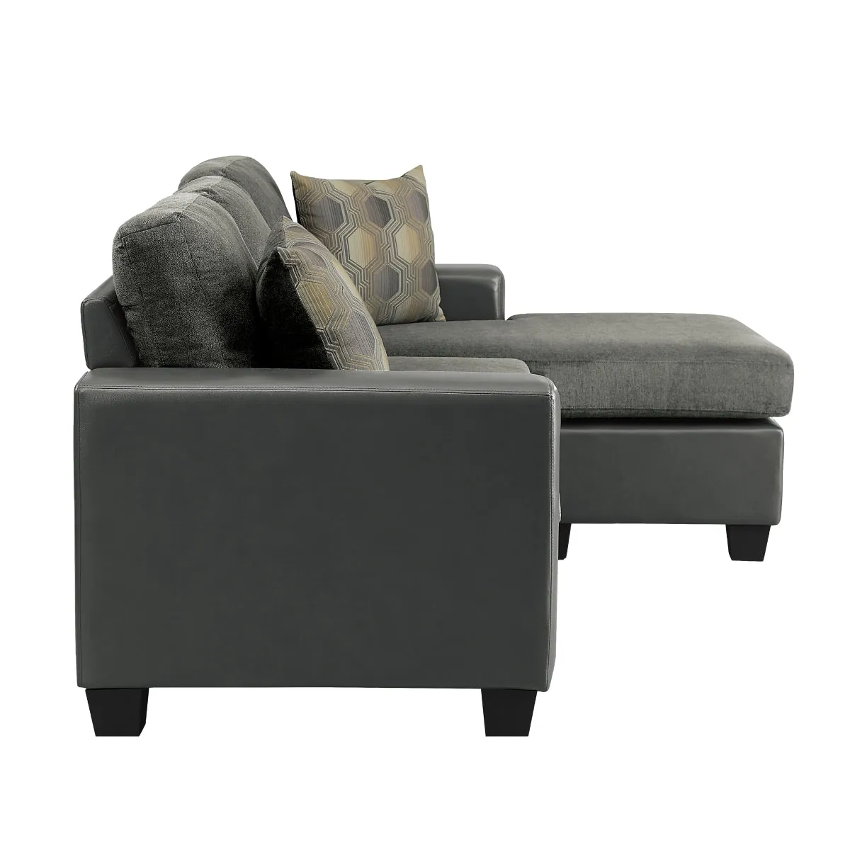 Slater Grey Reversible Sofa Chaise