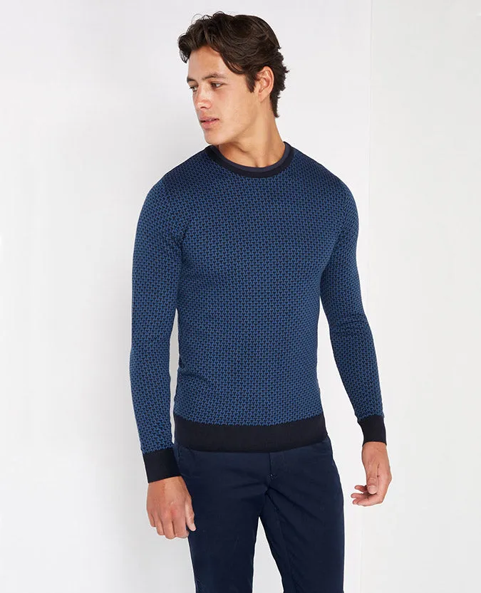 Slim Fit Merino Wool-Blend Crew Neck Sweater