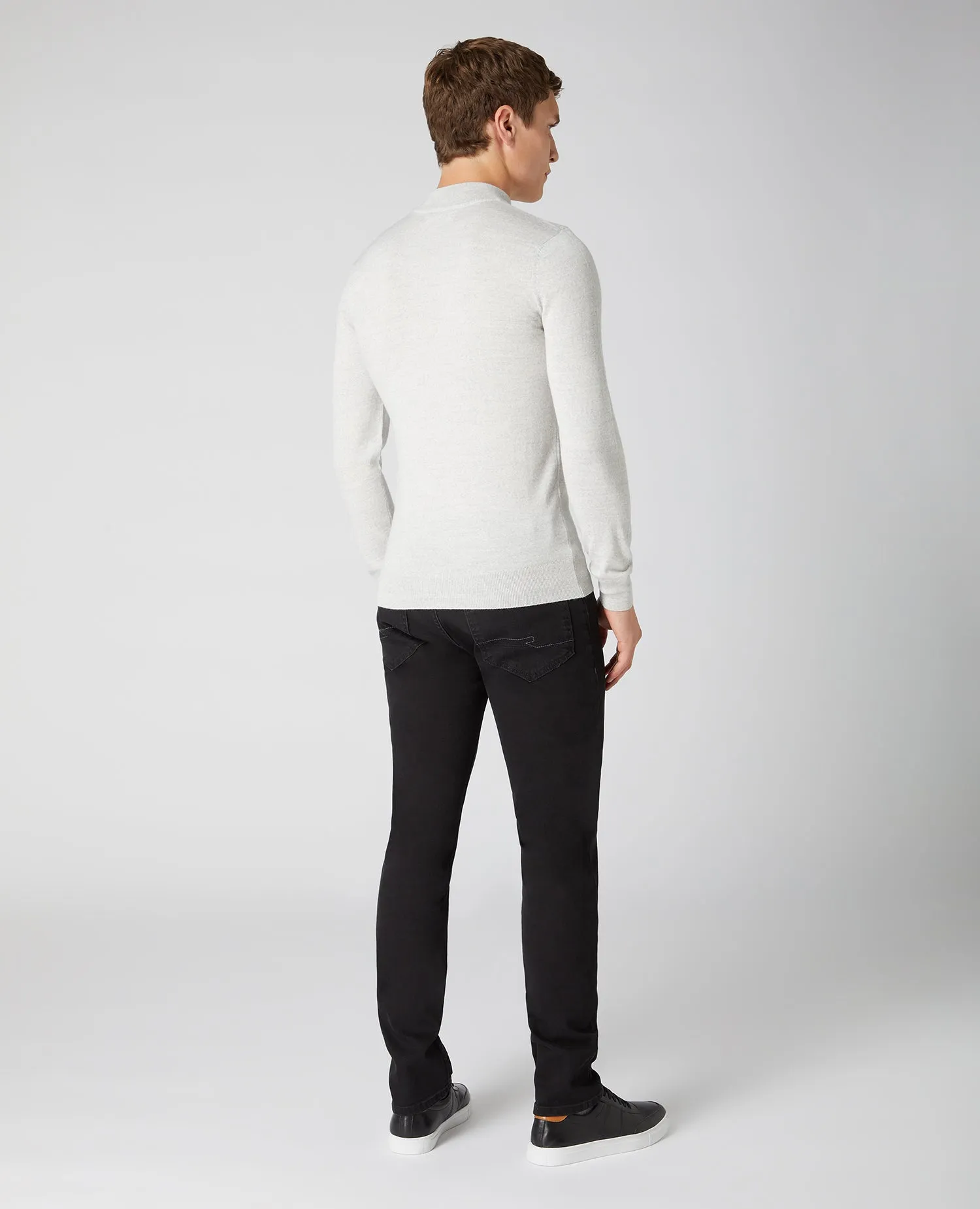 Slim Fit Merino Wool-Blend Turtle Neck