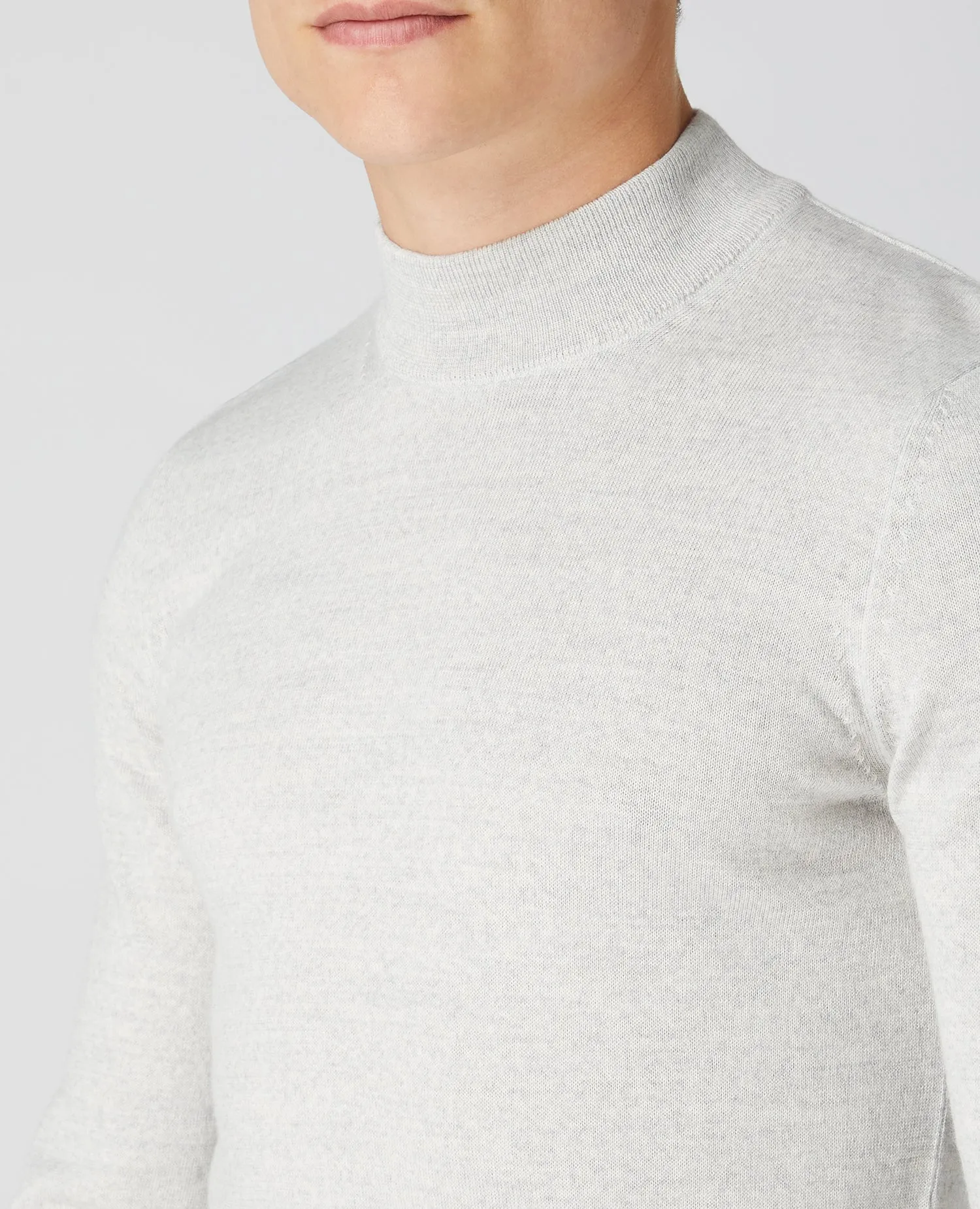 Slim Fit Merino Wool-Blend Turtle Neck