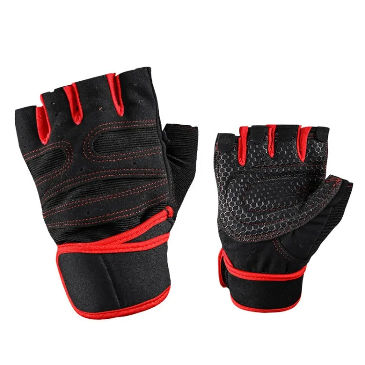 ST-2120 Gym Exercise Equipment Anti-Slip Gloves, Size: S(Red)