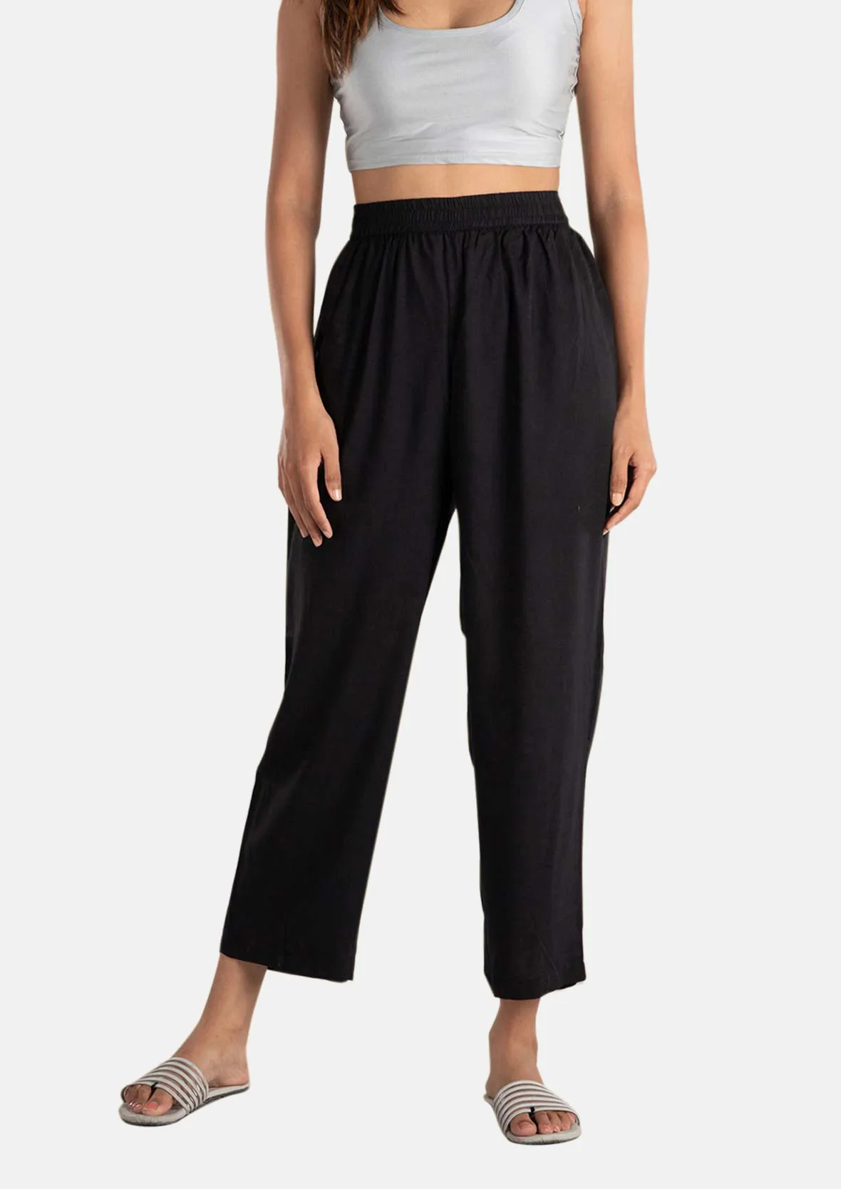 Straight Leg Trouser With Side Pockets