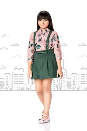 Tiny Baby Green Colored Skirt Set