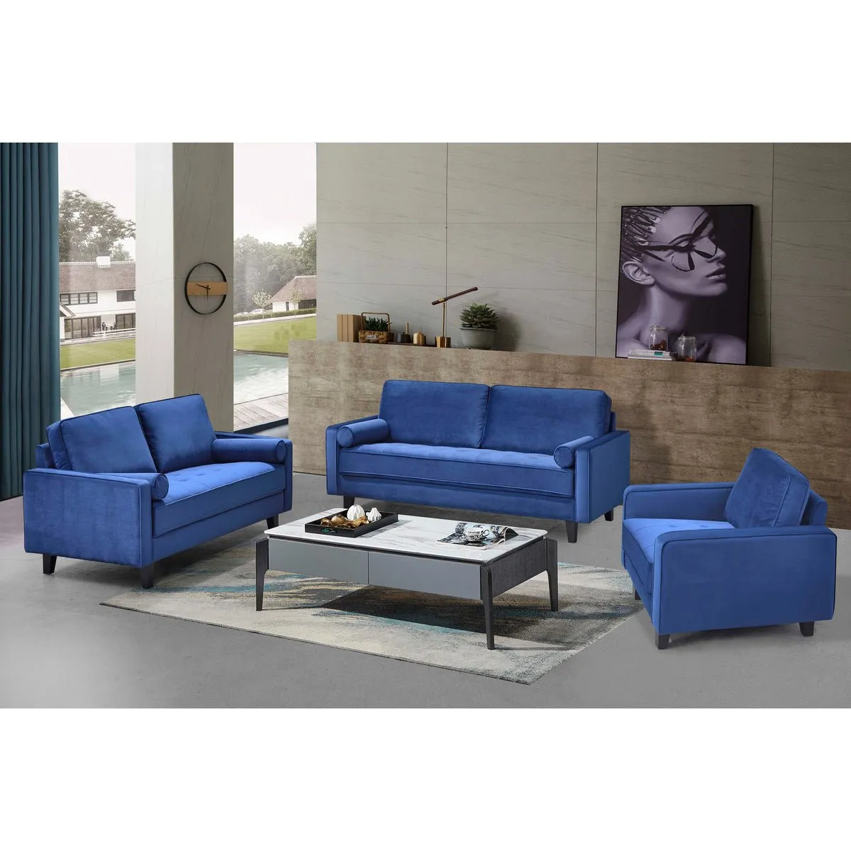 Toulouse Blue Collection Sofa