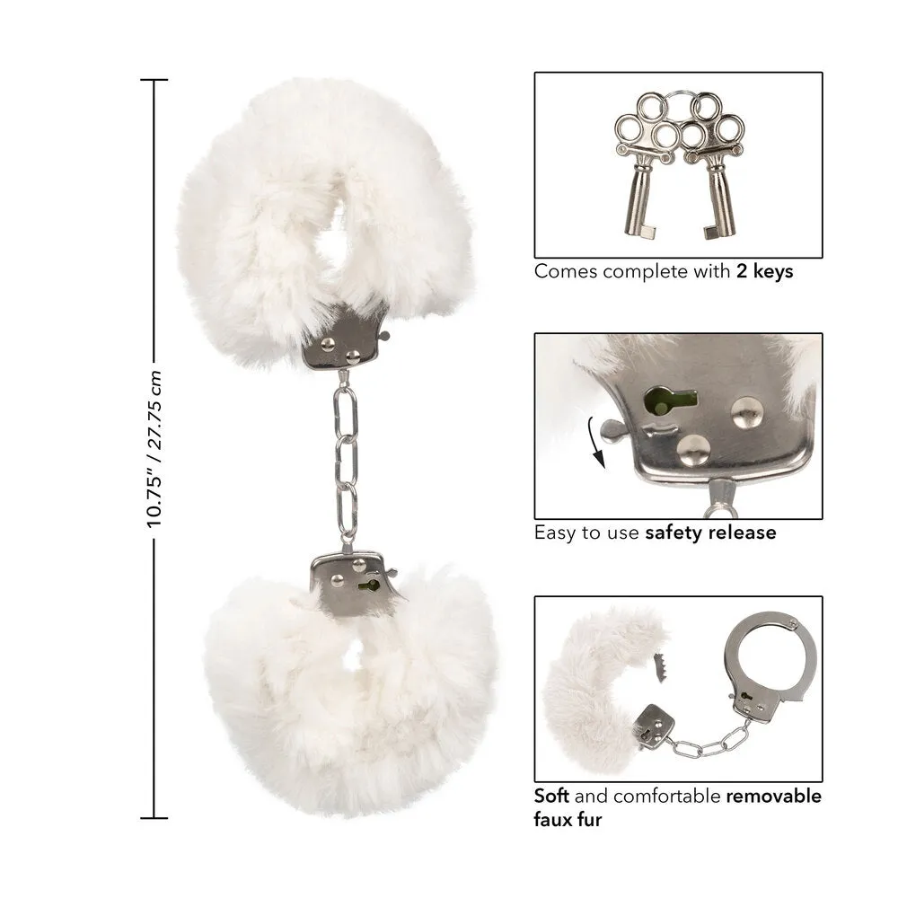 Ultra Fluffy Furry Cuffs White