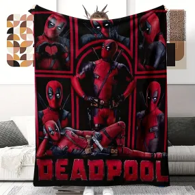 Ultra-Soft Flannel Throw Blanket - Deadpool HD Print, Versatile & Reversible for All Seasons, Machine Washable