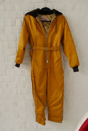 United Ski suit insulated 1950s  Vintage hooded ski suit