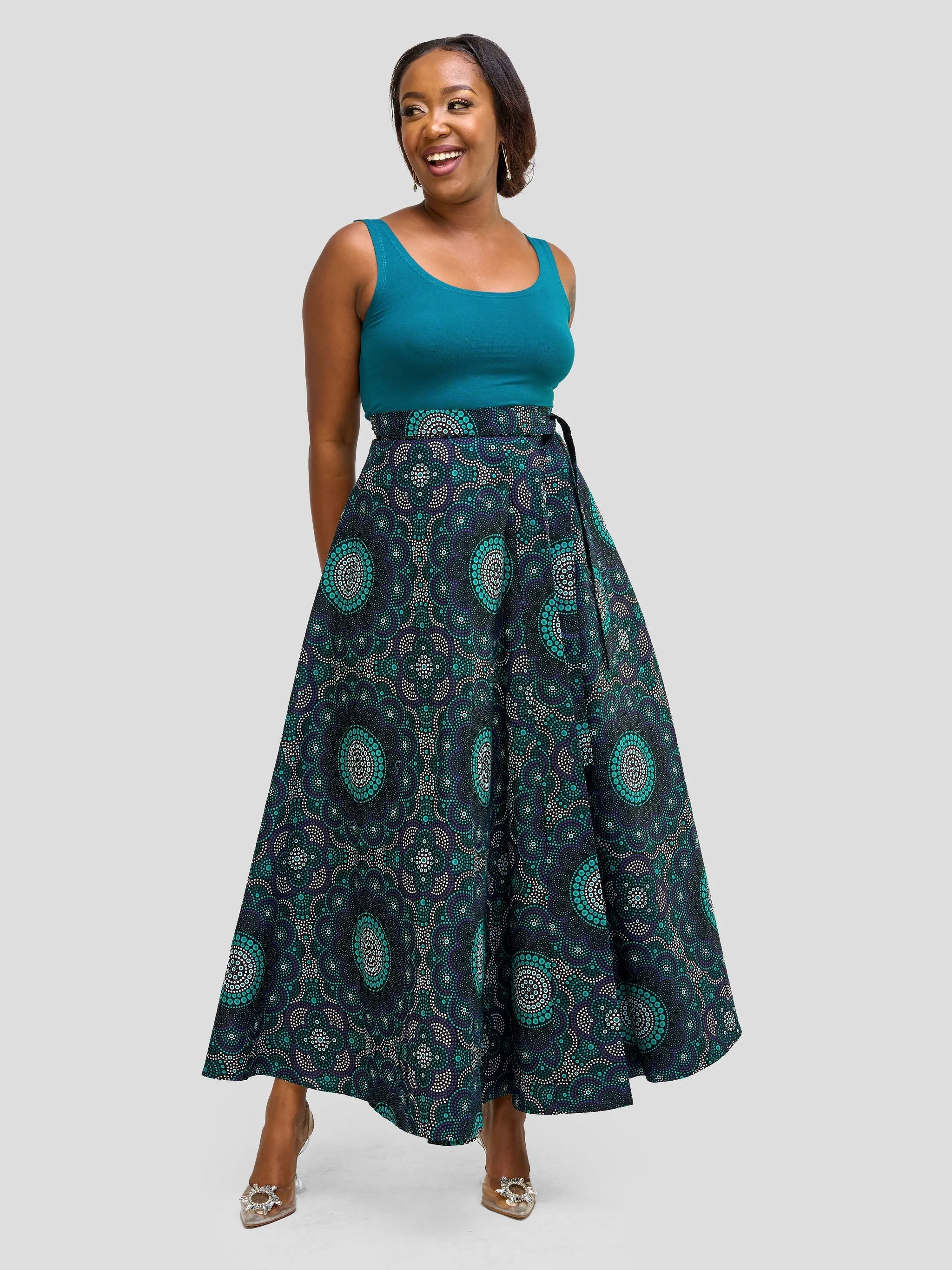 Vivo Long Wrap Skirt - Mandala