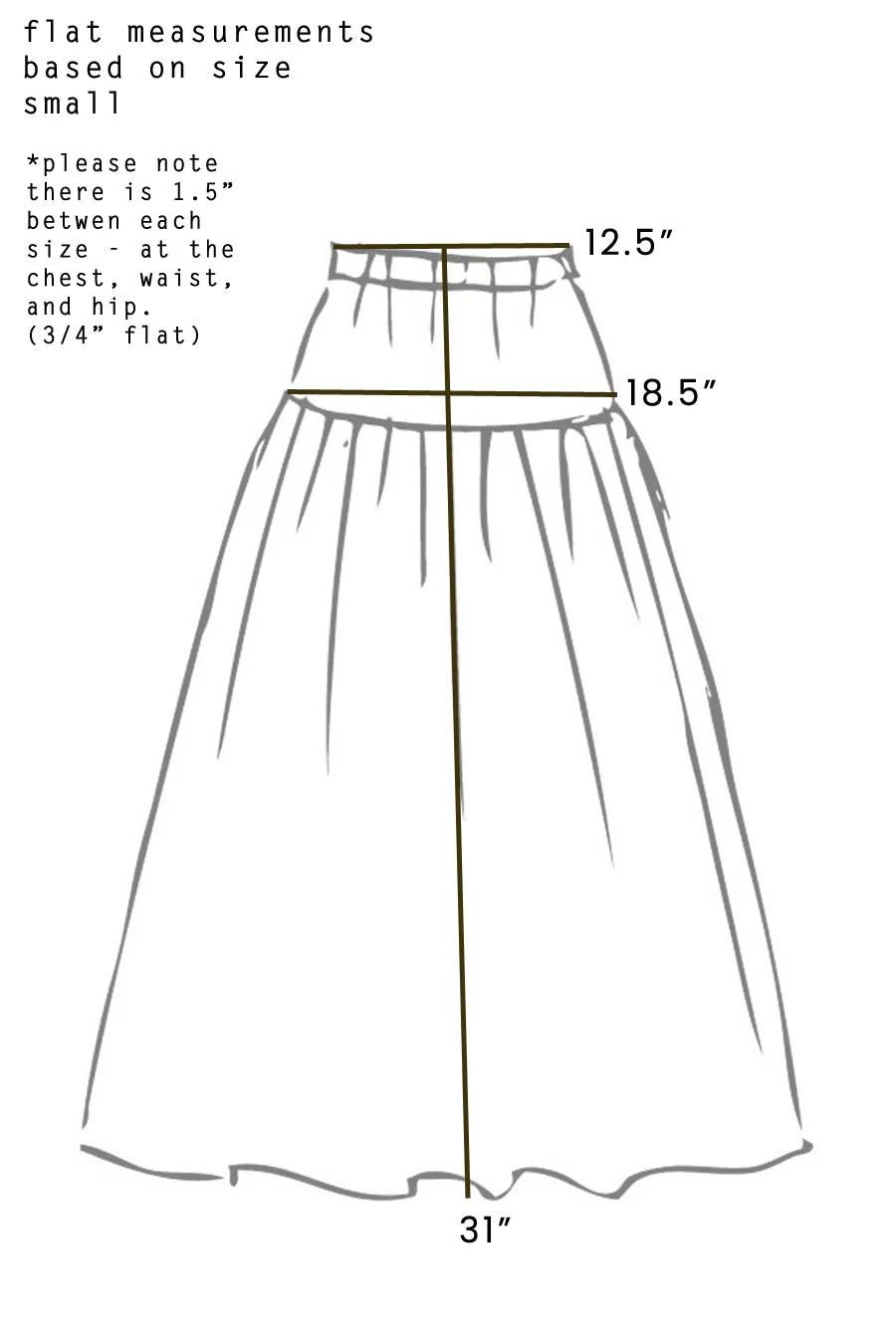 Voile Viv Skirt - yellow - last size - small!